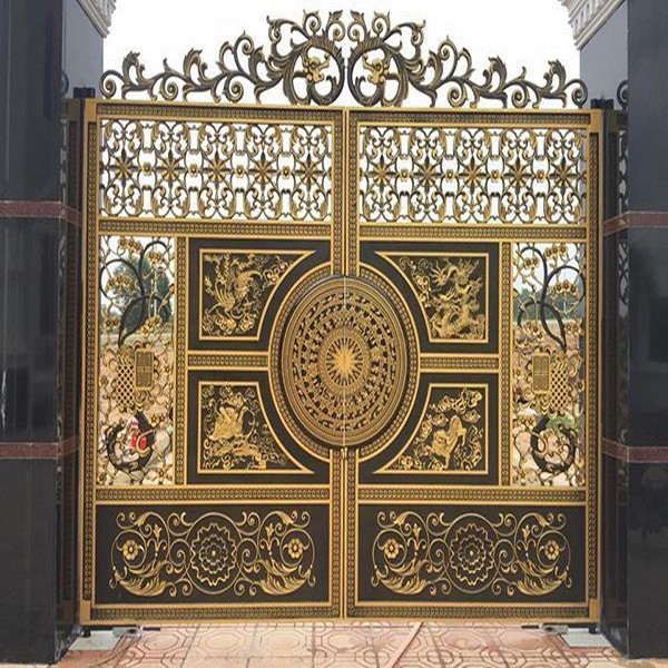 Cổng nhôm đúc hoa văn